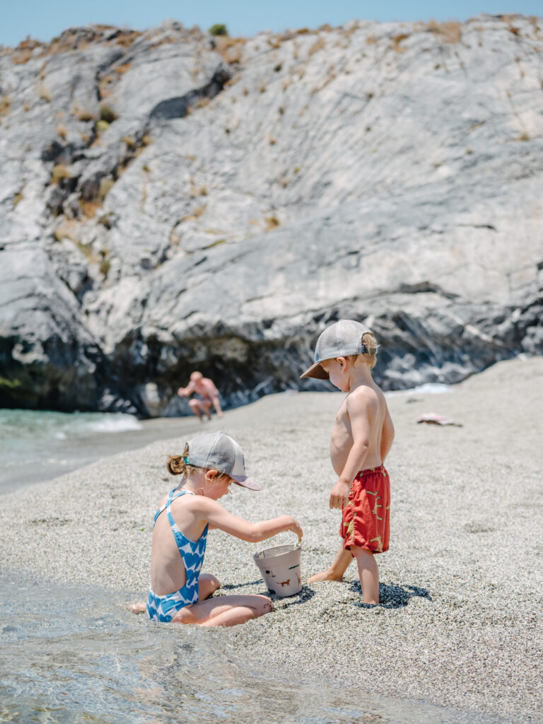 ammoudaki strand mit Kinder kreta Griechenland